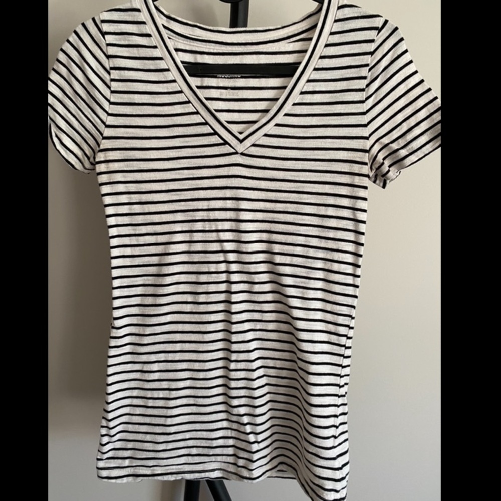 Black and White Stripped SS Tee